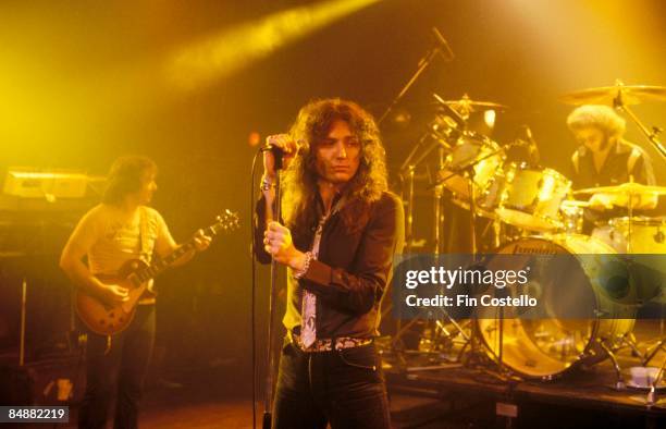 Photo of Ian PAICE and David COVERDALE and Bernie MARSDEN and WHITESNAKE, Bernie Marsden, David Coverdale, Ian Paice performing live onstage