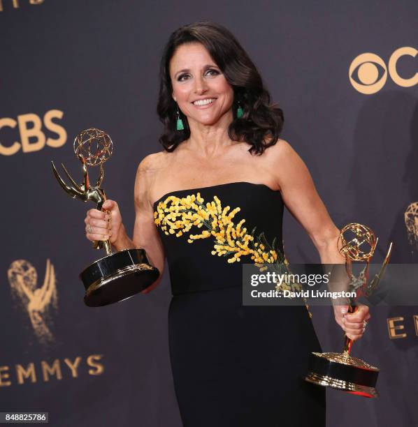 Actress/producer Julia Louis-Dreyfus, winner of the awards for Outstanding Comedy Series and Outstanding Lead Actress in a Comedy Series for 'Veep,'...