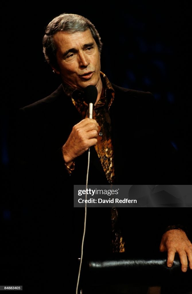 Perry Color American singer and actor Perry Como performs live on stage circa ...