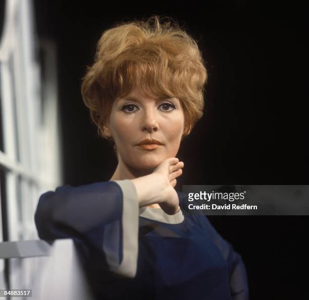 English singer and actress Petula Clark posed on a television show in London circa 1965.