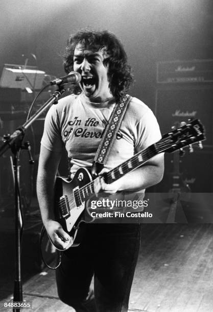 Photo of Bernie MARSDEN and WHITESNAKE, Bernie Marsden performing live onstage, playing Gibson Les Paul