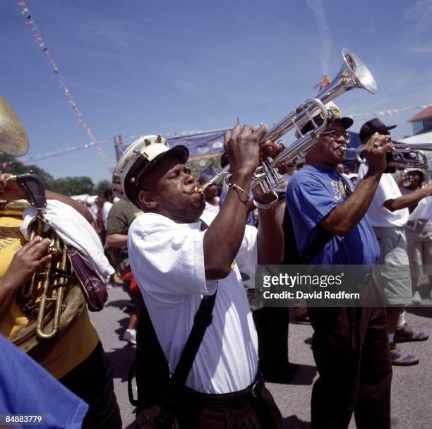 Circa 1970 NEW ORLEANS JAZZ FESTIVAL Photo of MARCHING BAND
