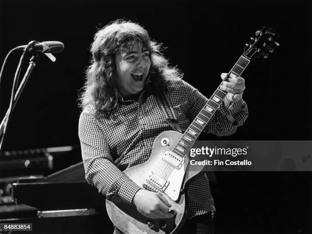 Photo of Bernie MARSDEN and WHITESNAKE, Bernie Marsden performing live onstage, playing Gibson Les Paul guitar