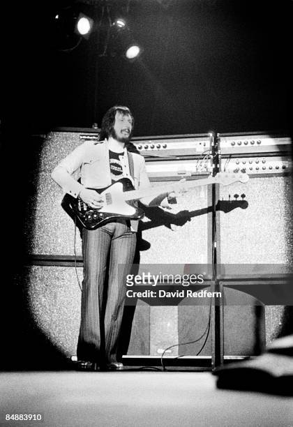 English bass guitarist John Entwistle performs live on stage with rock group The Who at Kings Hall, Belle Vue, Manchester during the Quadrophenia...