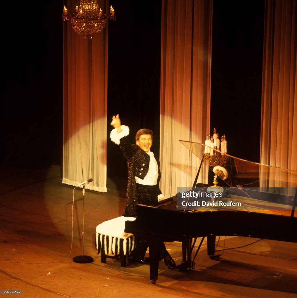 Liberace American pianist Liberace performs live on stage during the Royal ...