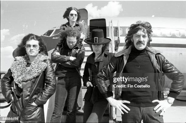Photo of Glenn HUGHES and DEEP PURPLE and Jon LORD and Ritchie BLACKMORE and David COVERDALE and Ian PAICE; L-R: Glenn Hughes, Ian Paice, David...