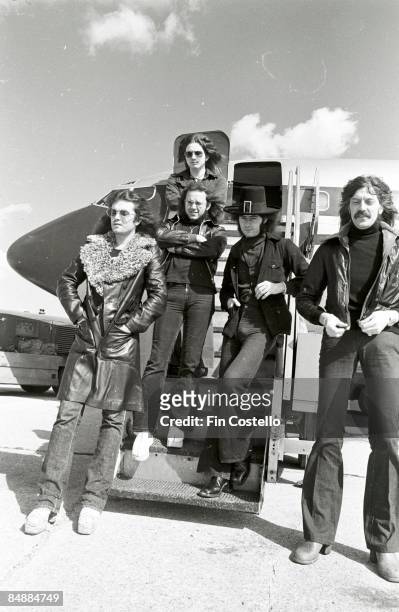 Photo of Glenn HUGHES and DEEP PURPLE and Jon LORD and Ritchie BLACKMORE and Ian PAICE and David COVERDALE, L-R: Glenn Hughes, David Coverdale , Ian...