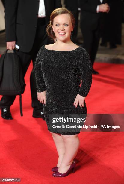 Ellie Simmonds arrives at the Royal World premiere of Skyfall at the Royal Albert Hall, London.