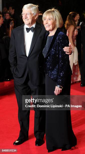 Sir Michael Parkinson and his wife Mary arrive at the Royal World premiere of Skyfall at the Royal Albert Hall, London.