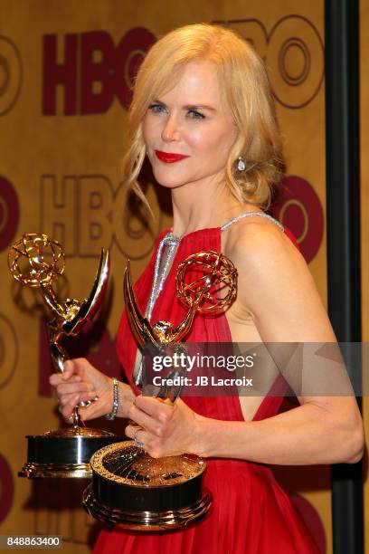 Nicole Kidman attends HBO's Post Emmy Awards Reception at The Plaza at the Pacific Design Center on September 17, 2017 in Los Angeles, California.