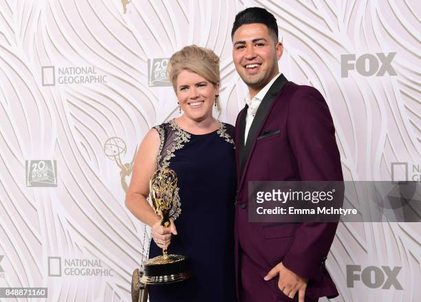 Ryan Bauer and Eduardo Arroyo attend FOX Broadcasting Company, Twentieth Century Fox Television, FX And National Geographic 69th Primetime Emmy...