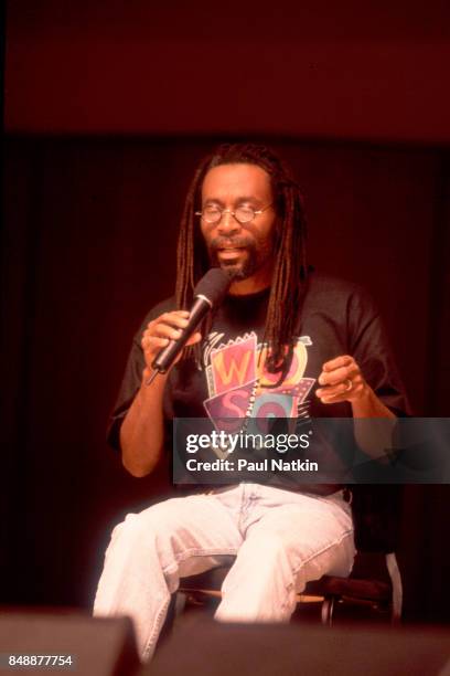 Singer Bobby McFerrin performing at Northwestern University in Evanston, Illinois, April 25, 1997.