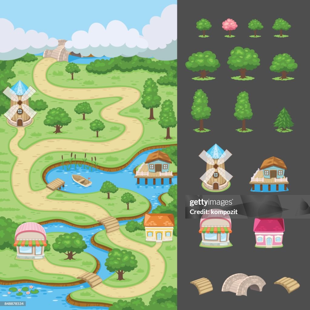 Map Country Side Countryside Map For The Games High-Res Vector Graphic - Getty Images