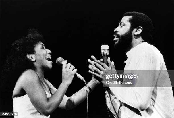 Photo of Stephanie MILLS and Teddy PENDERGRASS; Stephanie Mills & Teddy Pendergrass. !