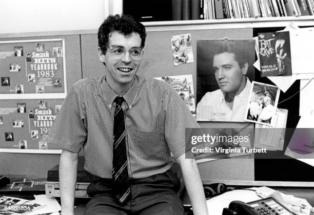 Photo of Neil TENNANT and PET SHOP BOYS; Neil Tennant working as editor of Smash Hits