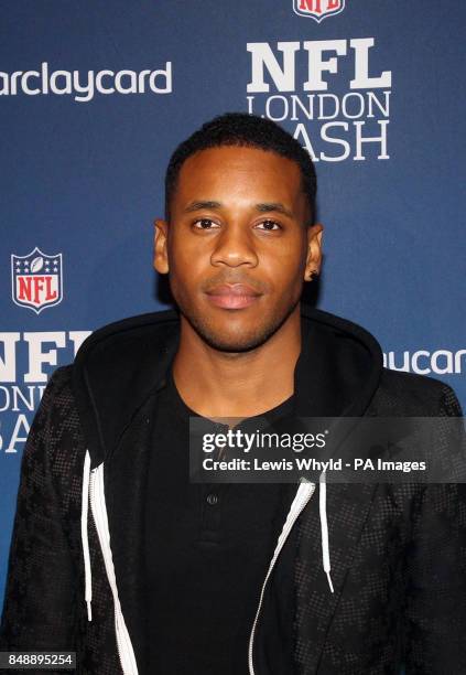 Reggie Yates arrives at the NFL Pre-game Party at Under The Bridge at the Chelsea Football Ground in London.