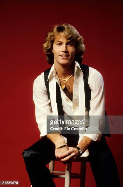 Photo of Andy GIBB; Posed studio portrait of Andy Gibb,