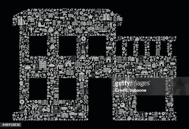 home construction industry vector icon pattern - sledgehammer stock illustrations