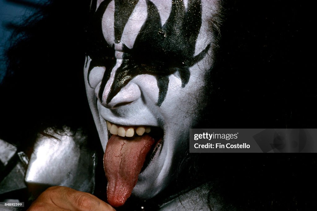 Gene Simms Photo of Gene SIMMONS and KISS, Gene Simmons, posed, sticking tongue ...