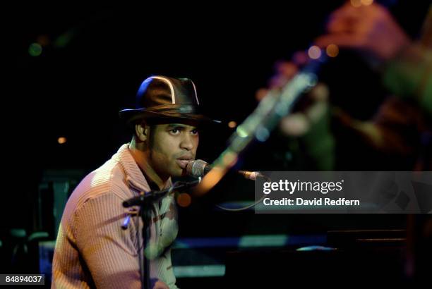 Photo of Roberto FONSECA, Pianist and singer Roberto Fonseca performing on stage as part of the London Jazz Festival