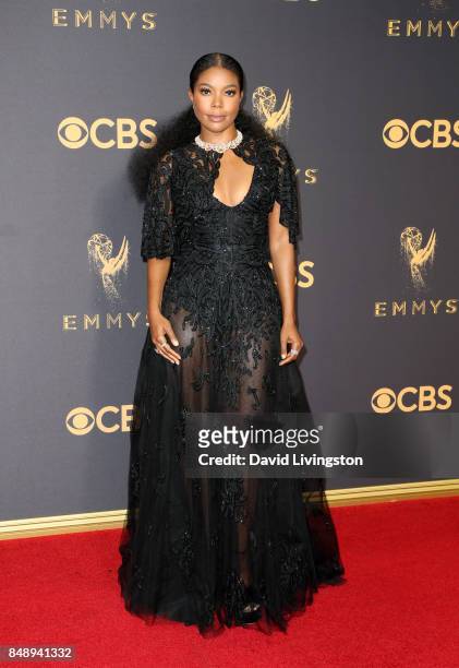 Actor Gabrielle Union attends the 69th Annual Primetime Emmy Awards - Arrivals at Microsoft Theater on September 17, 2017 in Los Angeles, California.