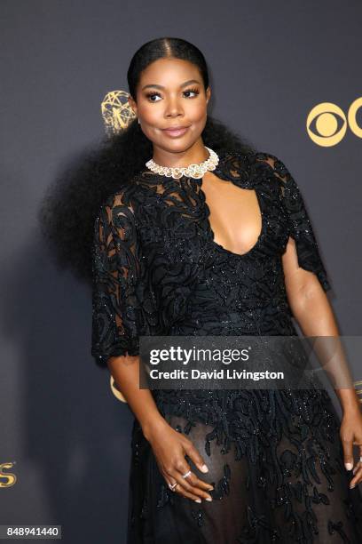 Actor Gabrielle Union attends the 69th Annual Primetime Emmy Awards - Arrivals at Microsoft Theater on September 17, 2017 in Los Angeles, California.