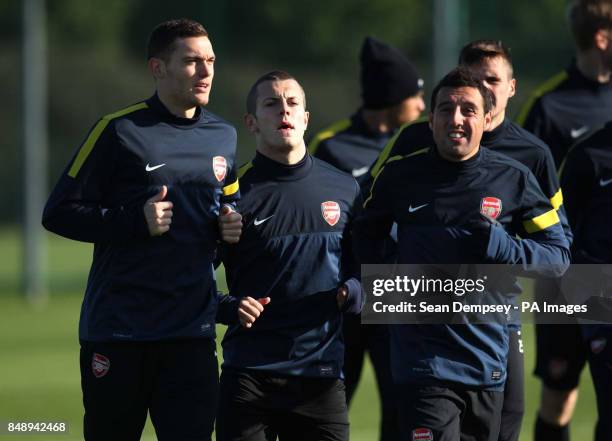 Arsenal's Jack Wilshere during a training session at London Colney, Hertfordshire.