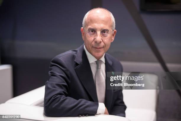 Francesco Starace, chief executive officer of Enel SpA, poses for a photograph following a Bloomberg Television interview at the Bloomberg New Energy...