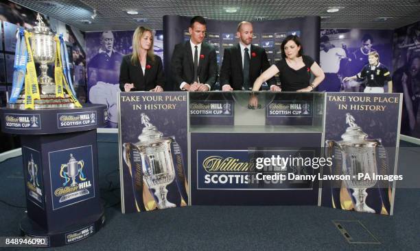 Jennifer Hutchison Brand Manager Scottish FA, Jan Vennegoor of Hesselink, Kenny MacLeod Commercial Director Scottish FA and Lyndsay Wright Director...