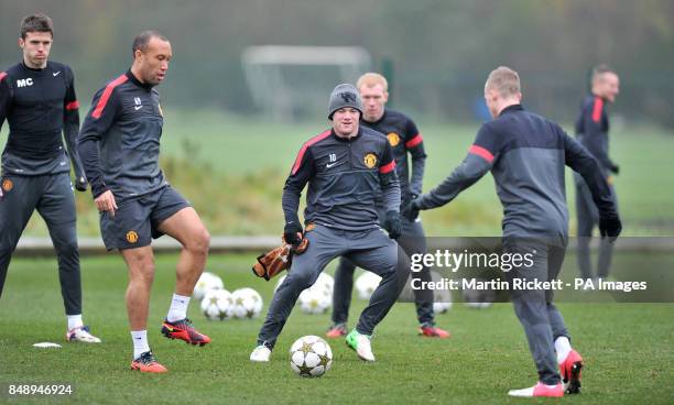 Manchester United's Wayne Rooney during a training session at Carrington Training Ground, Manchester.