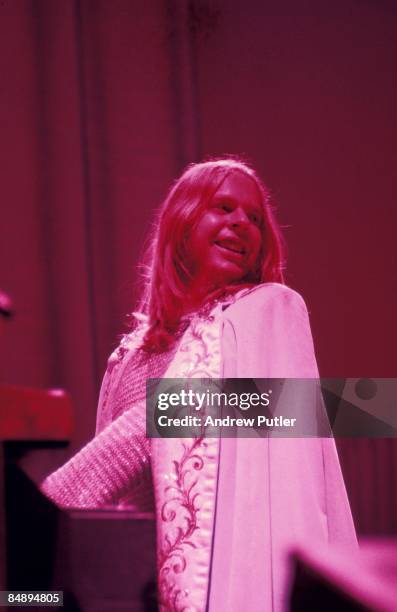 Photo of Rick WAKEMAN, of Yes, performing live onstage, solo era, wearing cape