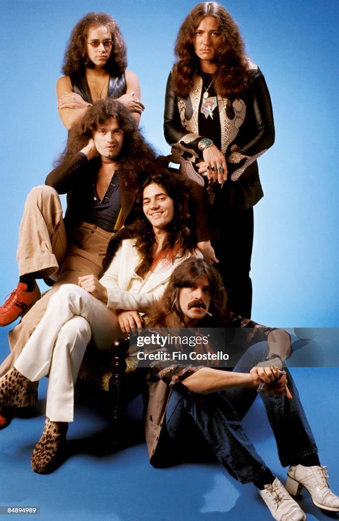 Photo of David COVERDALE and Tommy BOLIN and Jon LORD and Ian PAICE and Glenn HUGHES and DEEP PURPLE