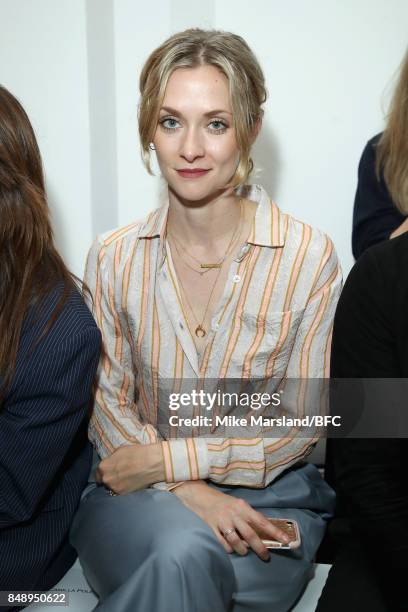 Portia Freeman attends the Pringle of Scotland show during London Fashion Week September 2017 on September 18, 2017 in London, England.