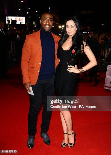Simon Webbe and Maria Kouka arriving for the premiere of Gambit at the Empire Leicester Square, London.