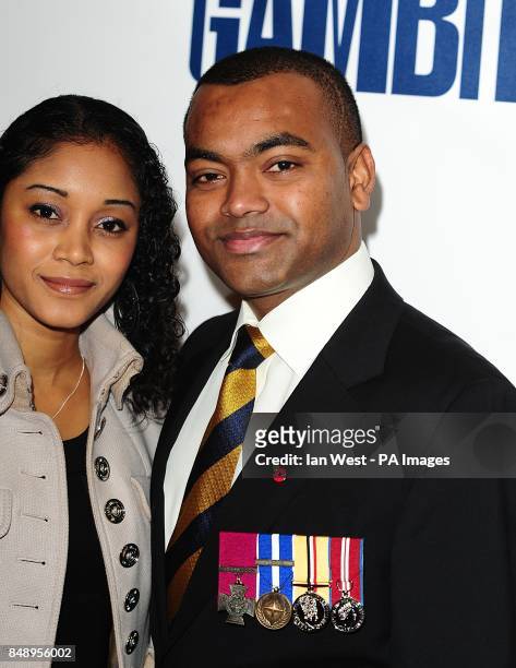 Corporal Johnson Gideon Beharry VC arriving for the premiere of Gambit at the Empire Leicester Square, London.