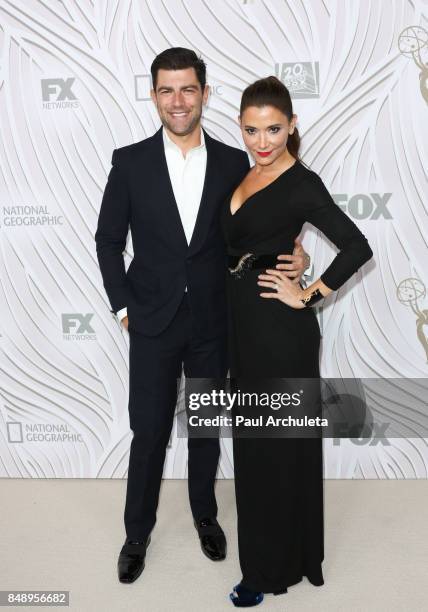 Actor Max Greenfield and his Wife Tess Sanchez attend the FOX Broadcasting Company, Twentieth Century Fox Television, FX and National Geographic 69th...