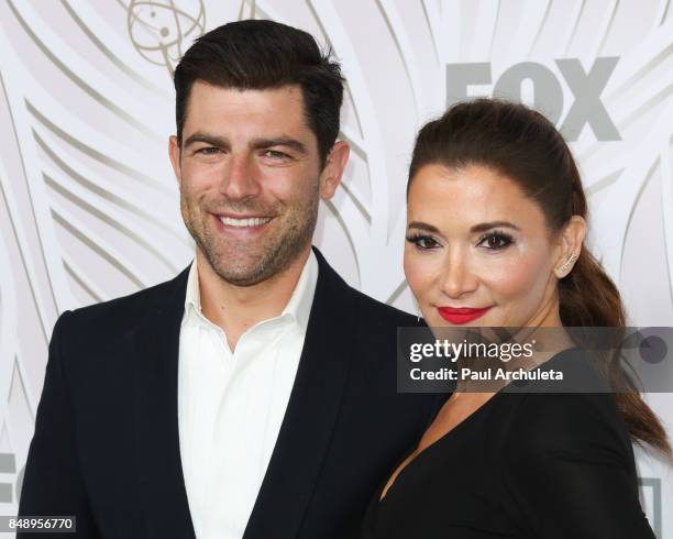 Actor Max Greenfield and his Wife Tess Sanchez attend the FOX Broadcasting Company, Twentieth Century Fox Television, FX and National Geographic 69th...