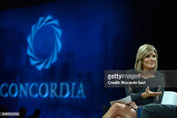 Kate Snow, National Correspondent, NBC News, speaks at The 2017 Concordia Annual Summit at Grand Hyatt New York on September 18, 2017 in New York...