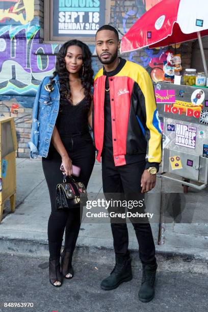 Jasmine Luv and Kendall Kyndall arrive for VH1's Hip Hop Honors: The 90's Game Changers at Paramount Studios on September 17, 2017 in Hollywood,...