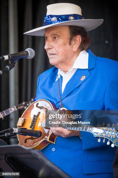 Bobby Osborne sits in with Alison Brown & the Compass Bluegrass All Stars during their performance at the FreshGrass 2017 music festival at Mass MoCA...