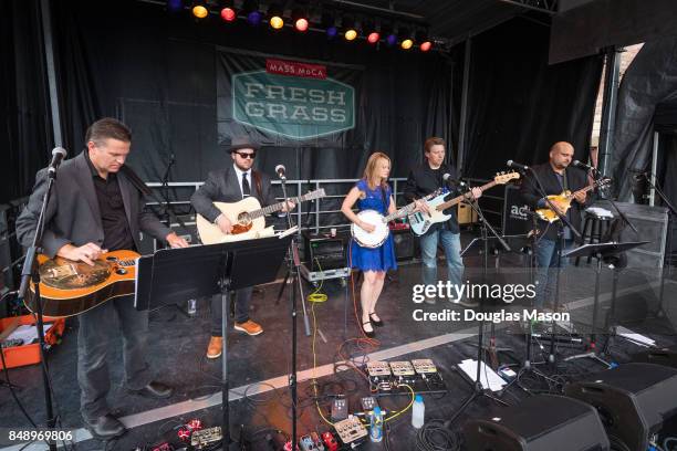 Alison Brown & the Compass Bluegrass All Stars perform during the FreshGrass 2017 music festival at Mass MoCA on September 16, 2017 in North Adams,...