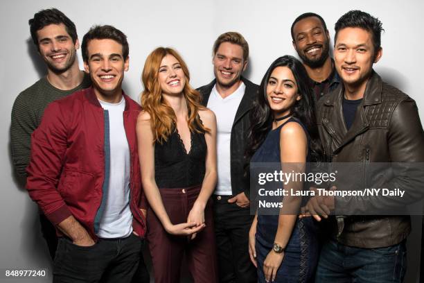 Actors Matthew Daddario, Alberto Rosende, Katherine McNamara, Dominic Sherwood, Emeraude Toubia, Isaiah Mustafa and Harry Shum Jr. Of Shadowhunters:...