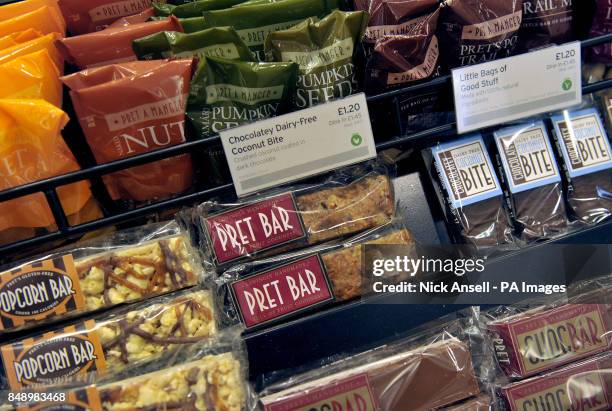 Food goods in a Pret A Manger store in Melcombe Street in central London. Filipino fast food group Jollibee Foods Corp is reportedly eyeing a...