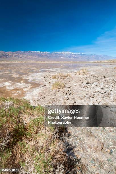 badwater basin and panamint range - panamint range stock pictures, royalty-free photos & images