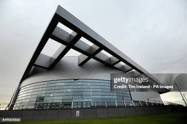 General view of the Sir Chris Hoy Velodrome, part of the Emirates Arena ahead of day one of the UCI Track Cycling World Cup at the Sir Chris Hoy...