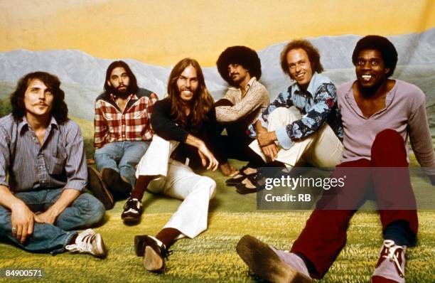 Photo of Kenny GRADNEY and LITTLE FEAT and Lowell GEORGE and Paul BARRERE and Richie HAYWARD and Sam CLAYTON and Bill PAYNE; L to R: Richie Hayward,...