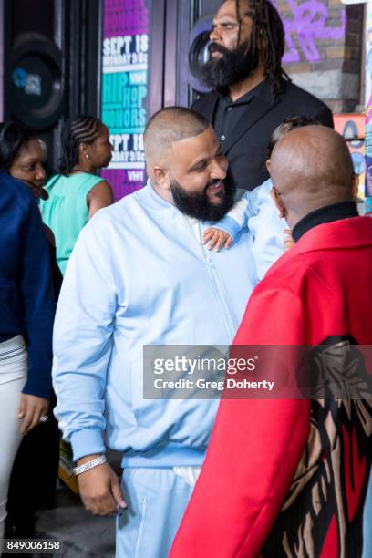 Record Producer DJ Khaled arrives for VH1's Hip Hop Honors: The 90's Game Changers at Paramount Studios on September 17, 2017 in Hollywood,...