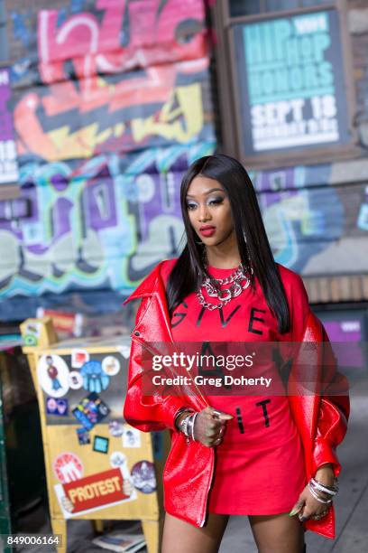 Jazz Anderson arrives for VH1's Hip Hop Honors: The 90's Game Changers at Paramount Studios on September 17, 2017 in Hollywood, California.