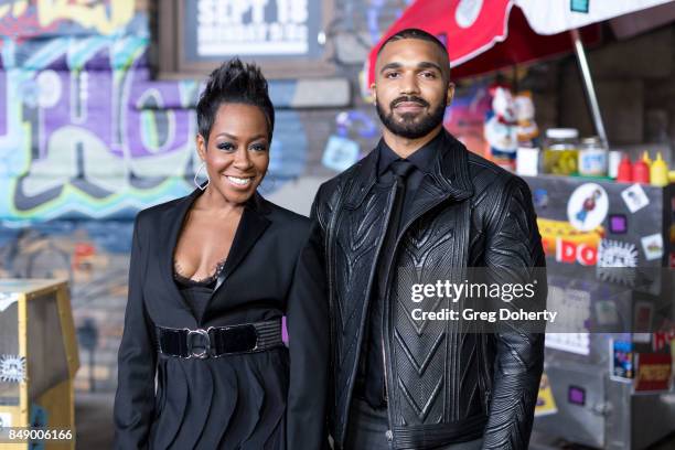 Tichina Arnold and Tyler Lepley arrive for VH1's Hip Hop Honors: The 90's Game Changers at Paramount Studios on September 17, 2017 in Hollywood,...