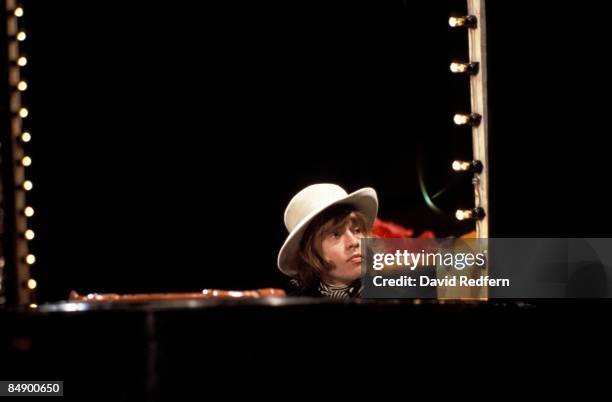 English musician and guitarist Brian Jones of rock group The Rolling Stones performs on the set of the BBC Television pop music television show Top...